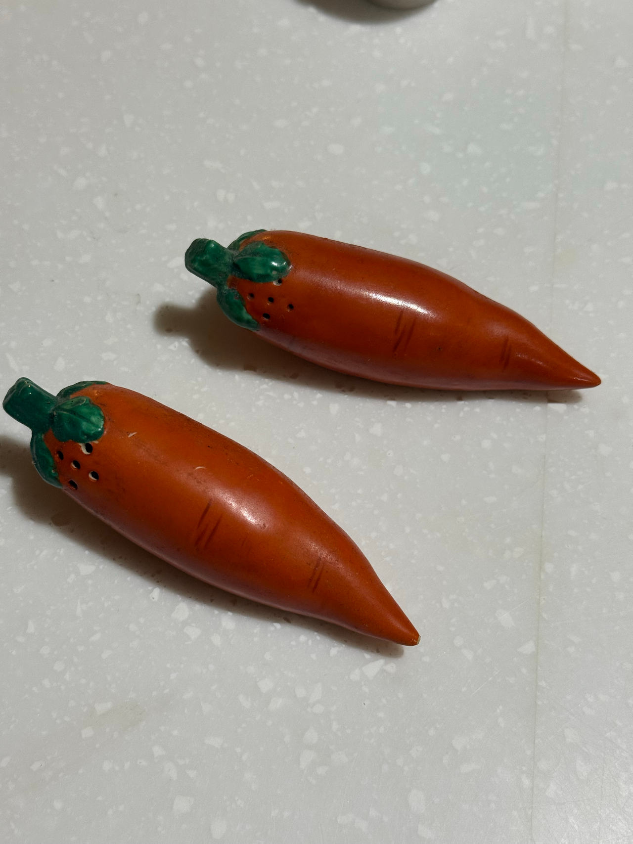 Vintage Ceramic Carrot Salt and Pepper Shakers