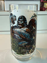 1977 Burger Chef King Kong Collector Glass - Kong vs Snake - Image 1