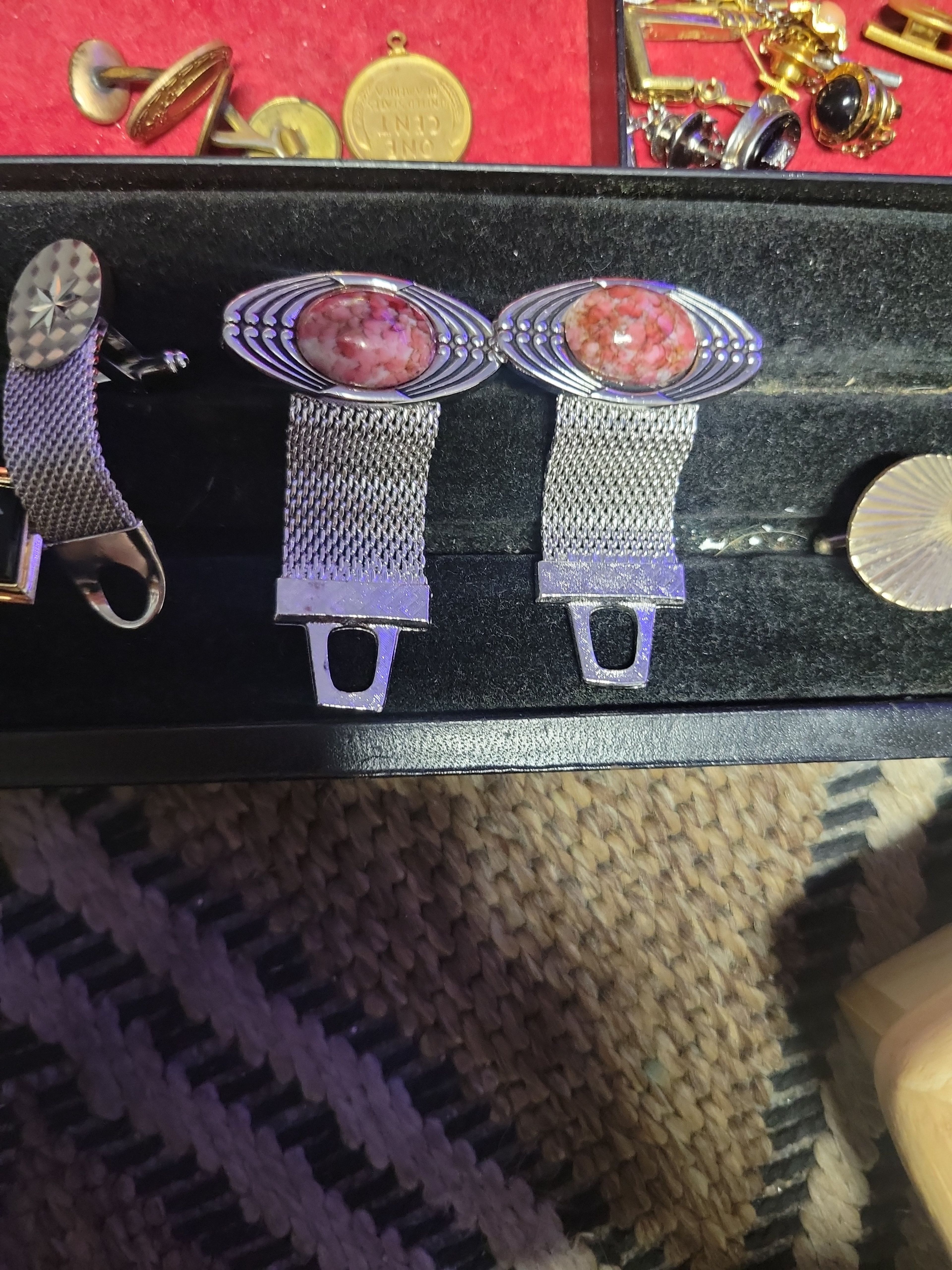 Vintage Hickok Mesh Wrap Around Cufflinks