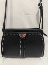 Brighton Beckman Organizer Bag Black Leather Studded Crossbody Bag - Image 1