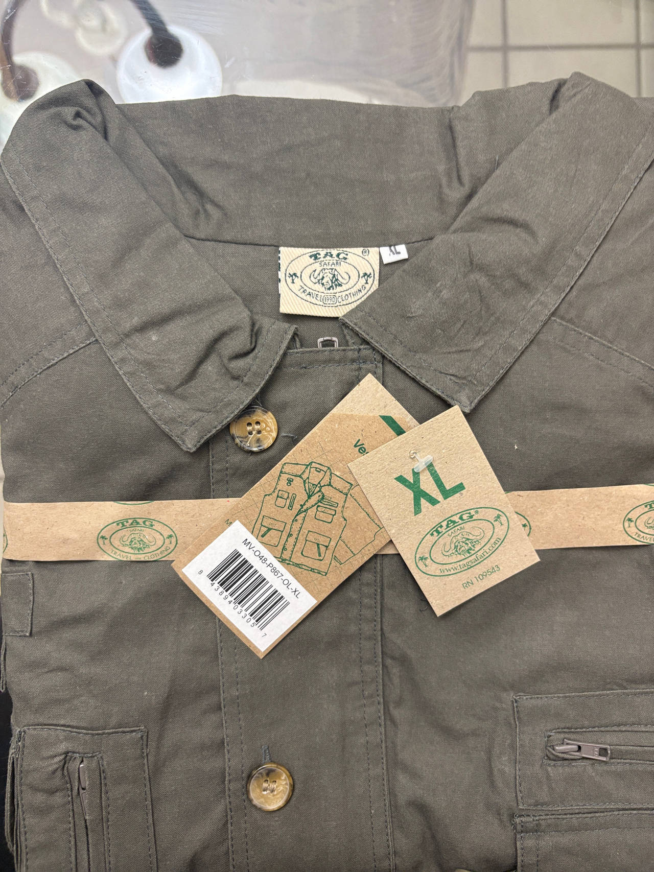 TAG Safari Vest XL Green olive