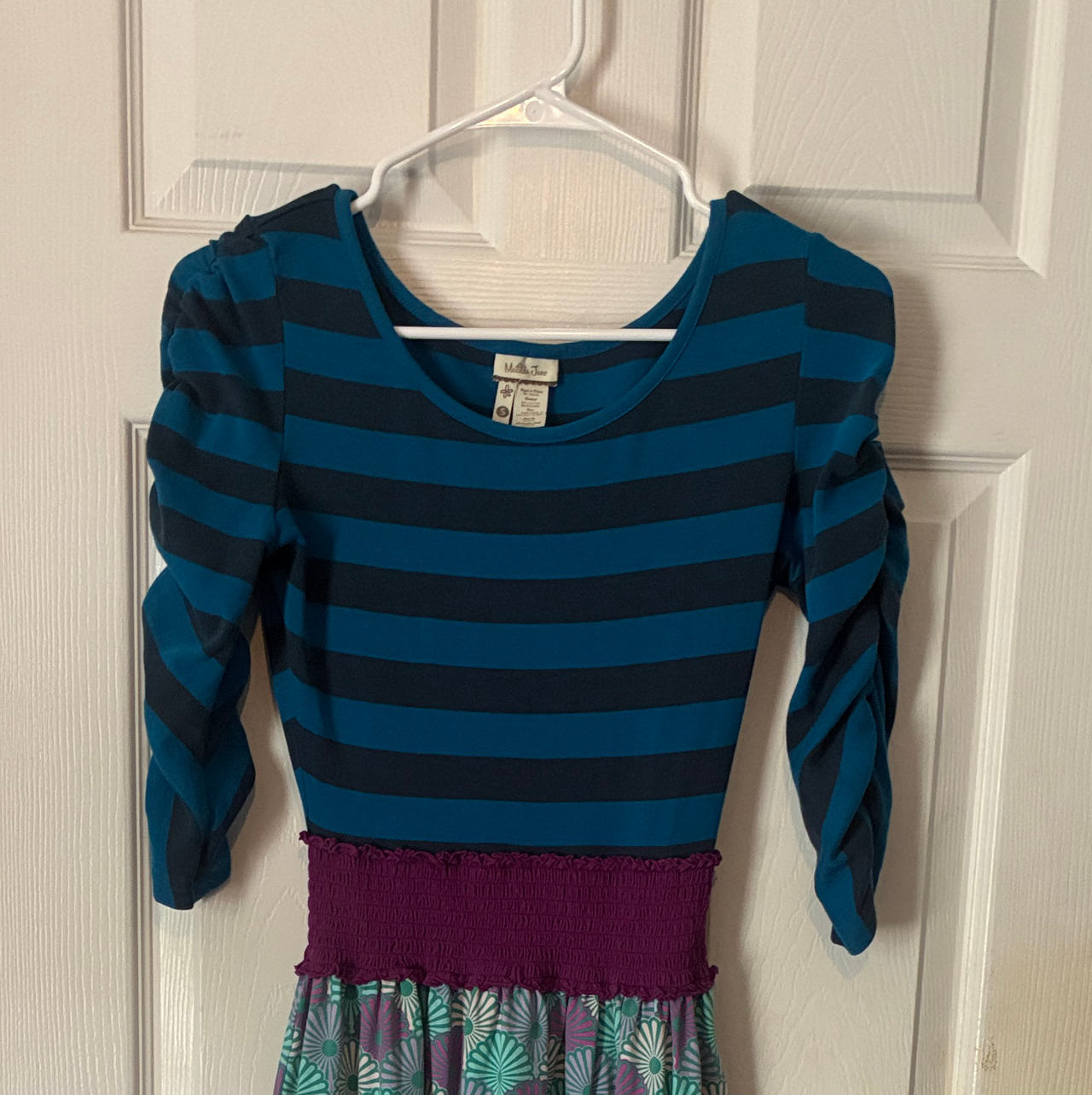 Matilda Jane Striped Floral Smocked Dress