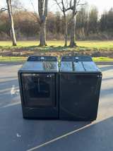 Samsung 27" Black Top Load Washer & Dryer Set - Image 1