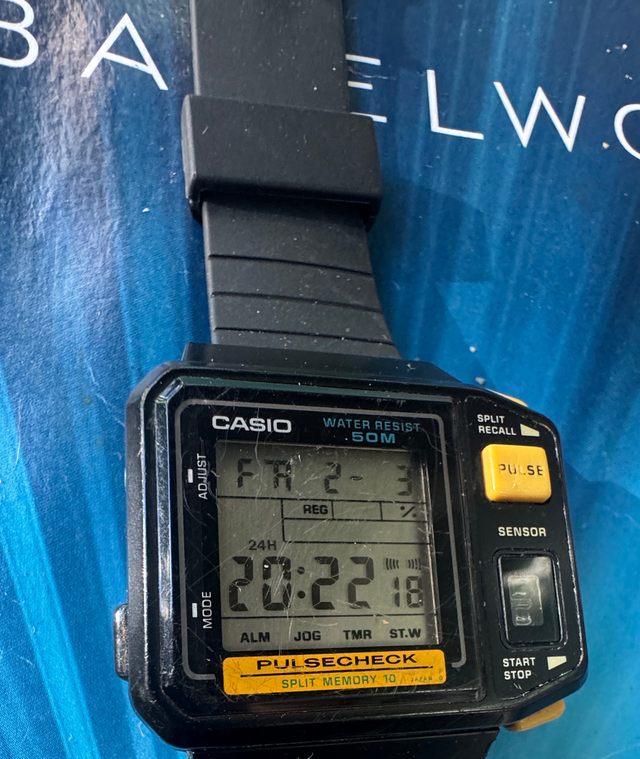 Casio JP-100W Pulsecheck Digital Watch