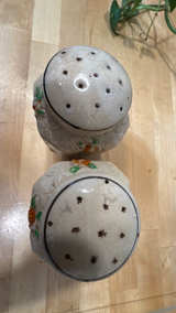 Vintage Floral Lattice Salt and Pepper Shakers - Image 4