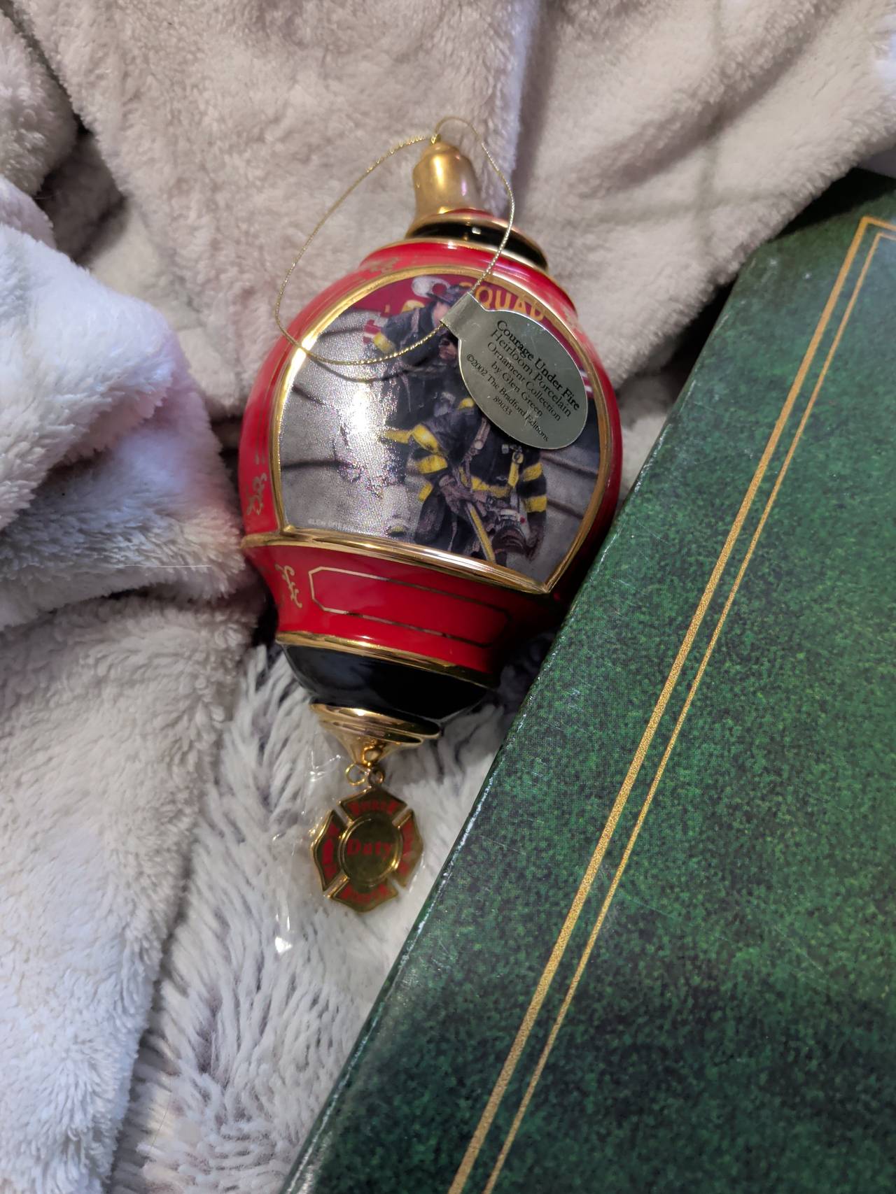 The Bradford Editions Courage Under Fire Heirloom Porcelain Ornament