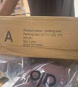 Folding Camping Cot with Mattress Pad - Image 1