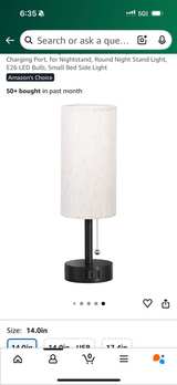 Touch Control Table Lamp with USB Ports-Set of 2 - Image 3