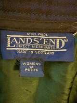 Black Watch Plaid Pleated Midi Skirt lands end size 12 - Image 2