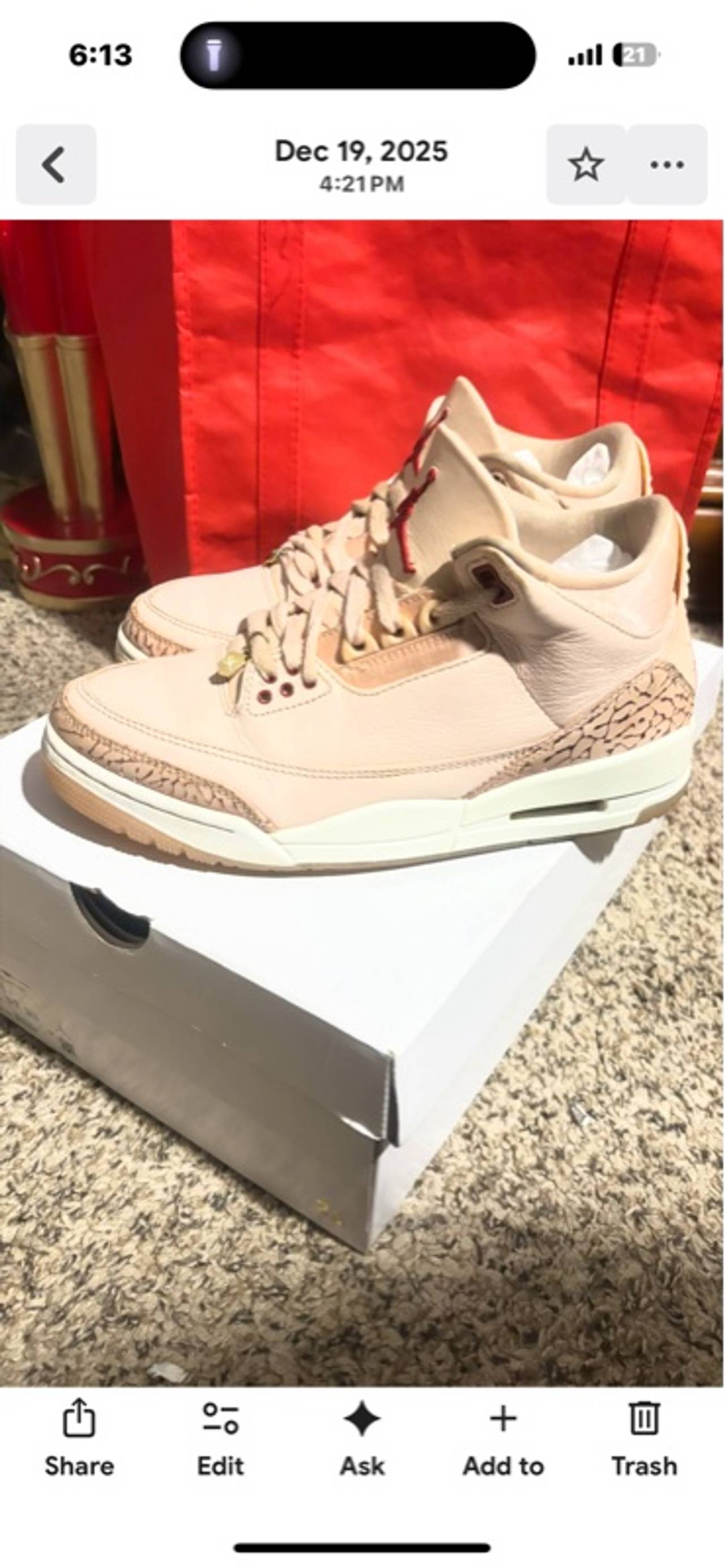 Nike Air Jordan 3 Retro Treat Yourself Women's Washed Coral