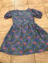 LOFT Blue Floral Puff Sleeve Dress - Image 3