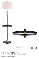 Floor Lamp with Glass Tray Table - Image 3