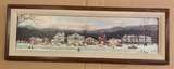 Norman Rockwell Main Street Stockbridge Framed Canvas Print Painting 1992 32”x11 - Image 5