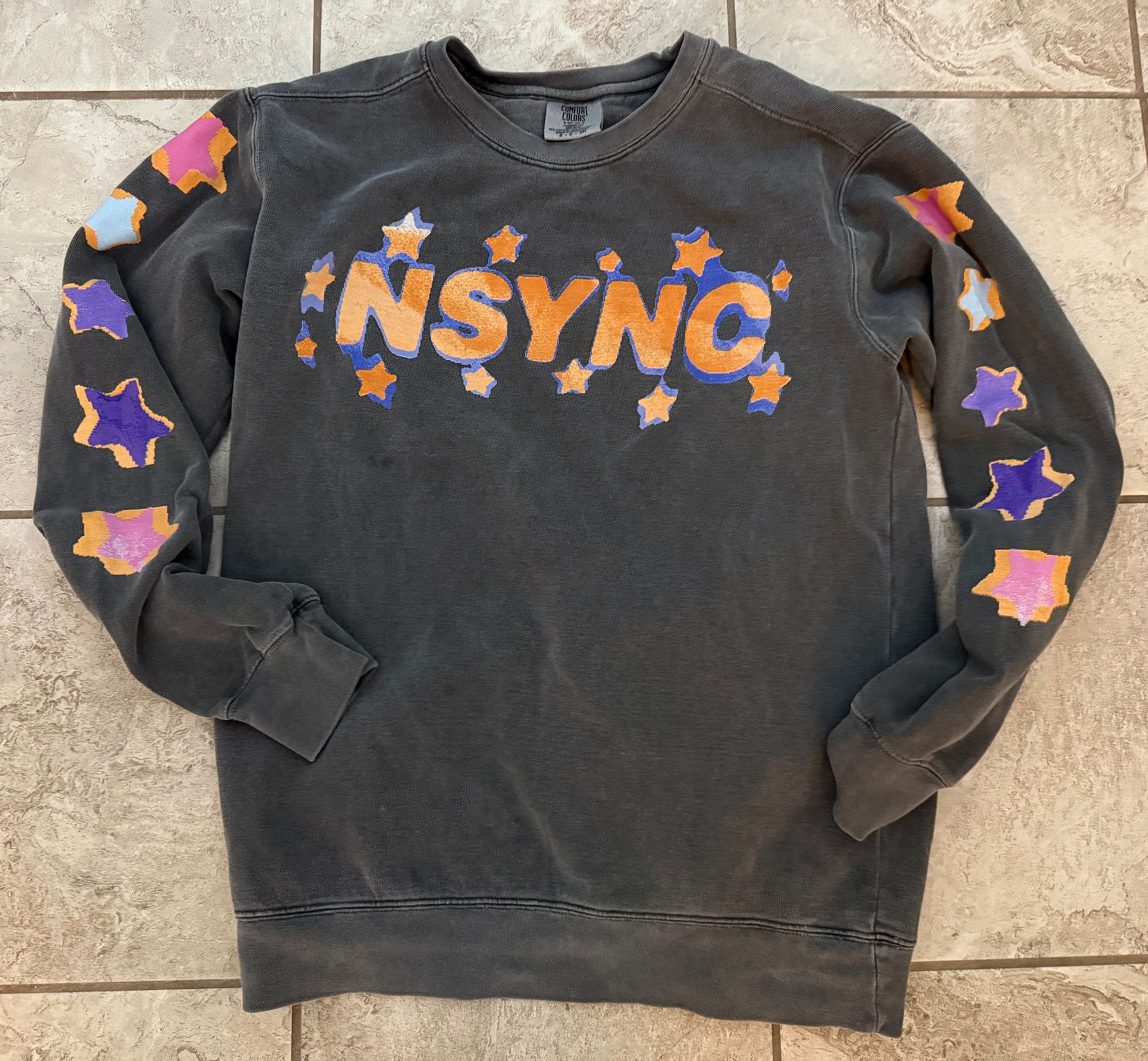Vintage NSYNC Star Sleeve Graphic Sweatshirt