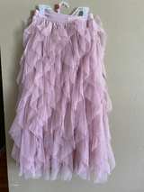 Pink Tiered Tulle Ruffle Maxi Skirt unlabeled fits size small but stretchy - Image 2