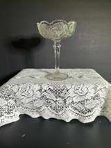 Westmoreland Paddle Wheel Compote/Candy Clear Glass Dish Antique Circa 1906 - Image 4