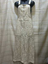 Vintage BCBG MAX AZRIA Lace Zip Front Jumpsuit Overalls - Image 1