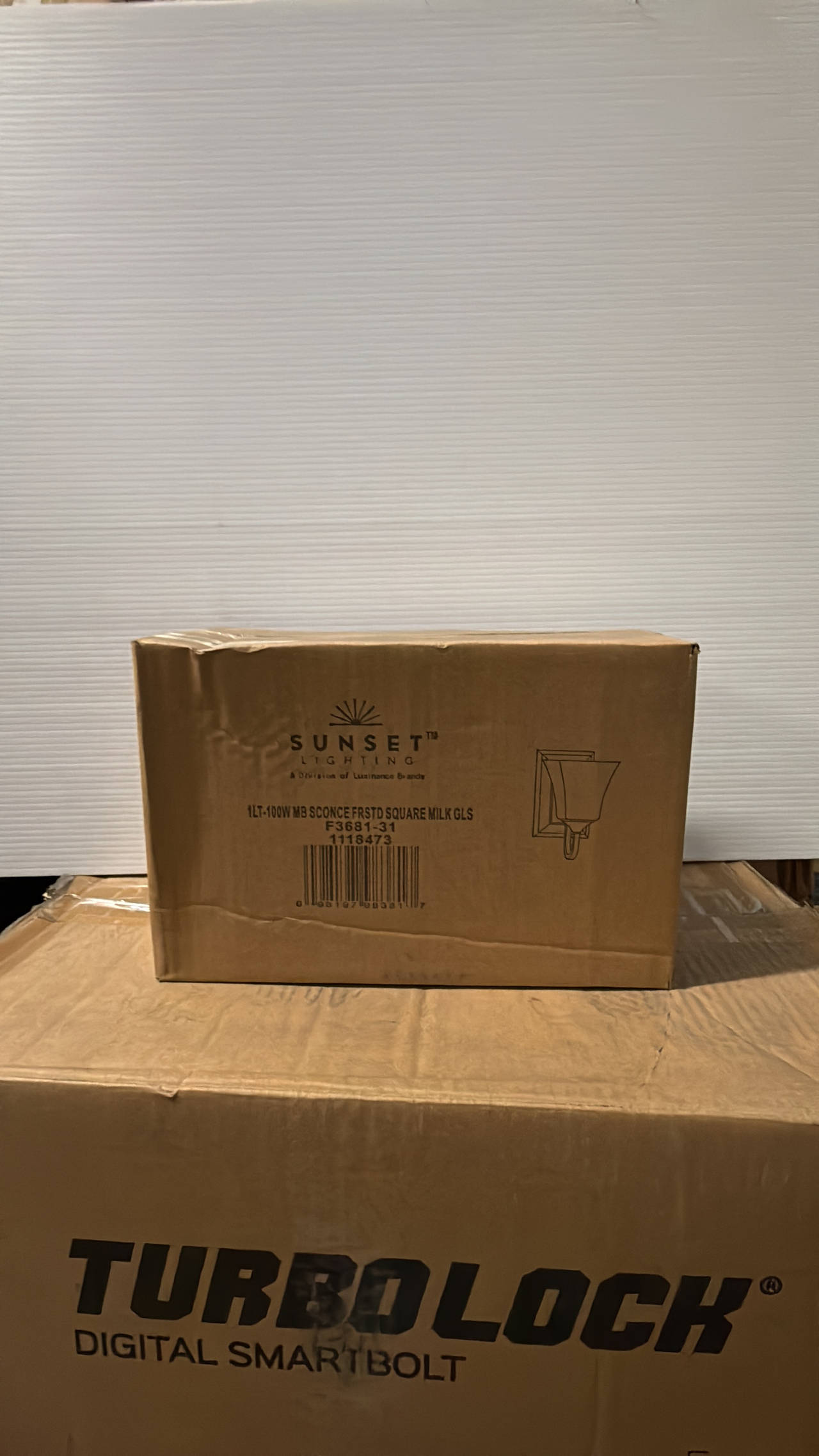 Sunset Lighting F3681-31 1-Light Wall Sconce with Frosted Square Milk Glass