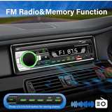 Single DIN Bluetooth Car Stereo with Dual USB and LCD Display - Image 4