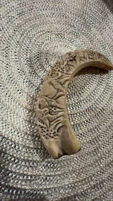Vintage Carved Boar Tusk - Image 6