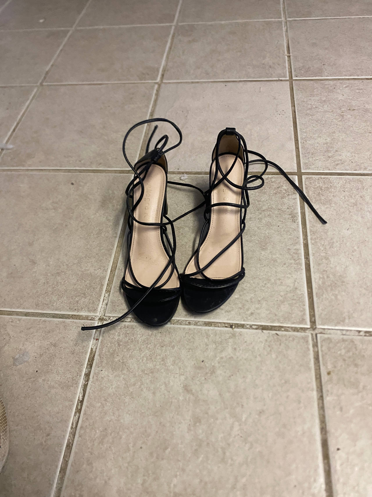 Strappy Black Heeled Sandals
