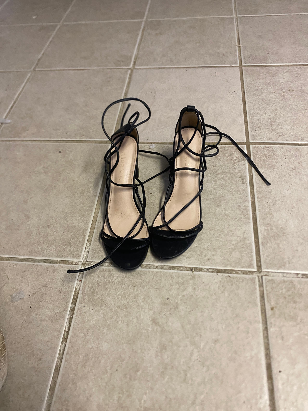 Strappy Black Heeled Sandals