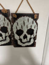 Wooden Skull Wall Hanging - Image 1