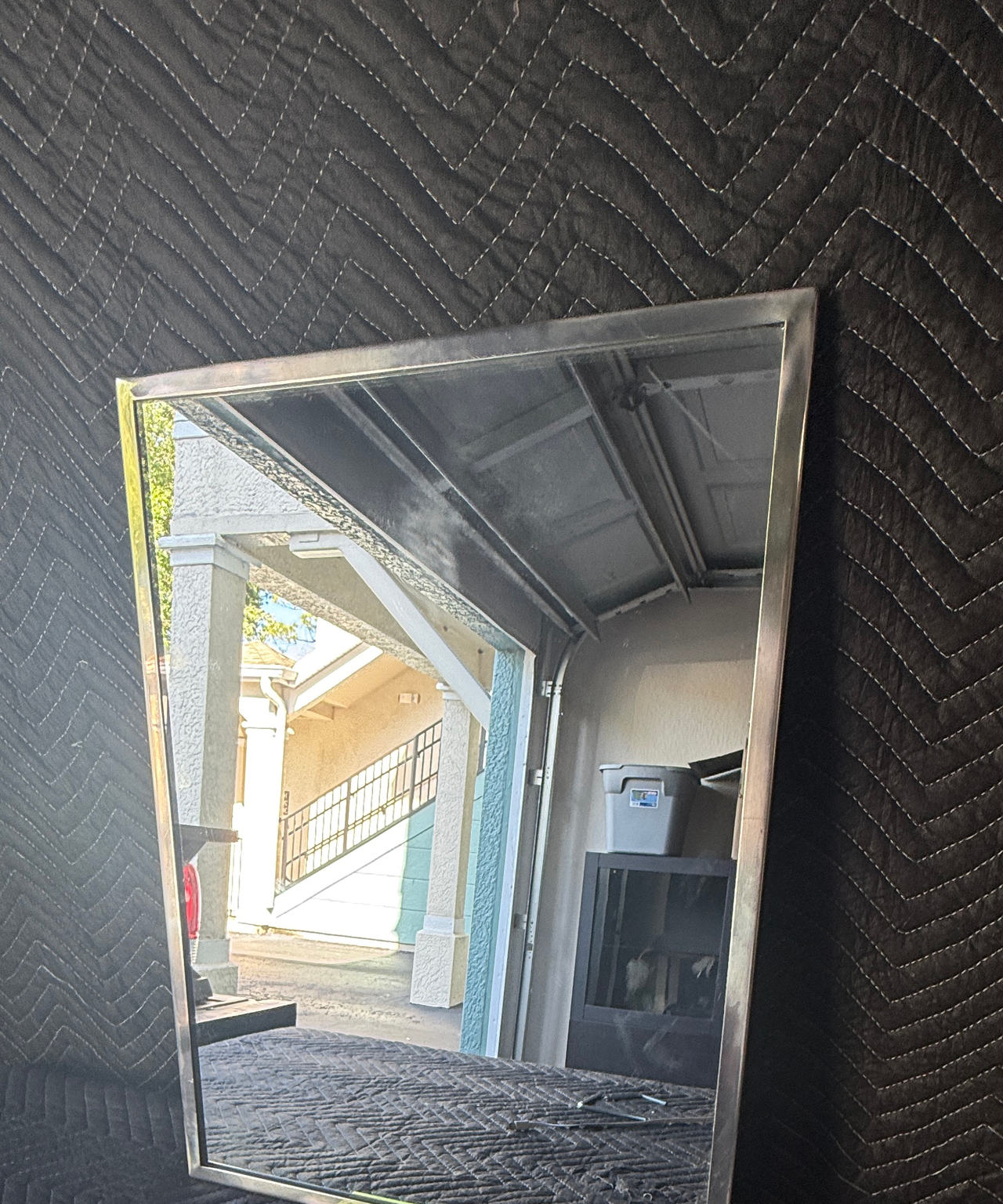 Stainless Steel Framed Wall Mirror