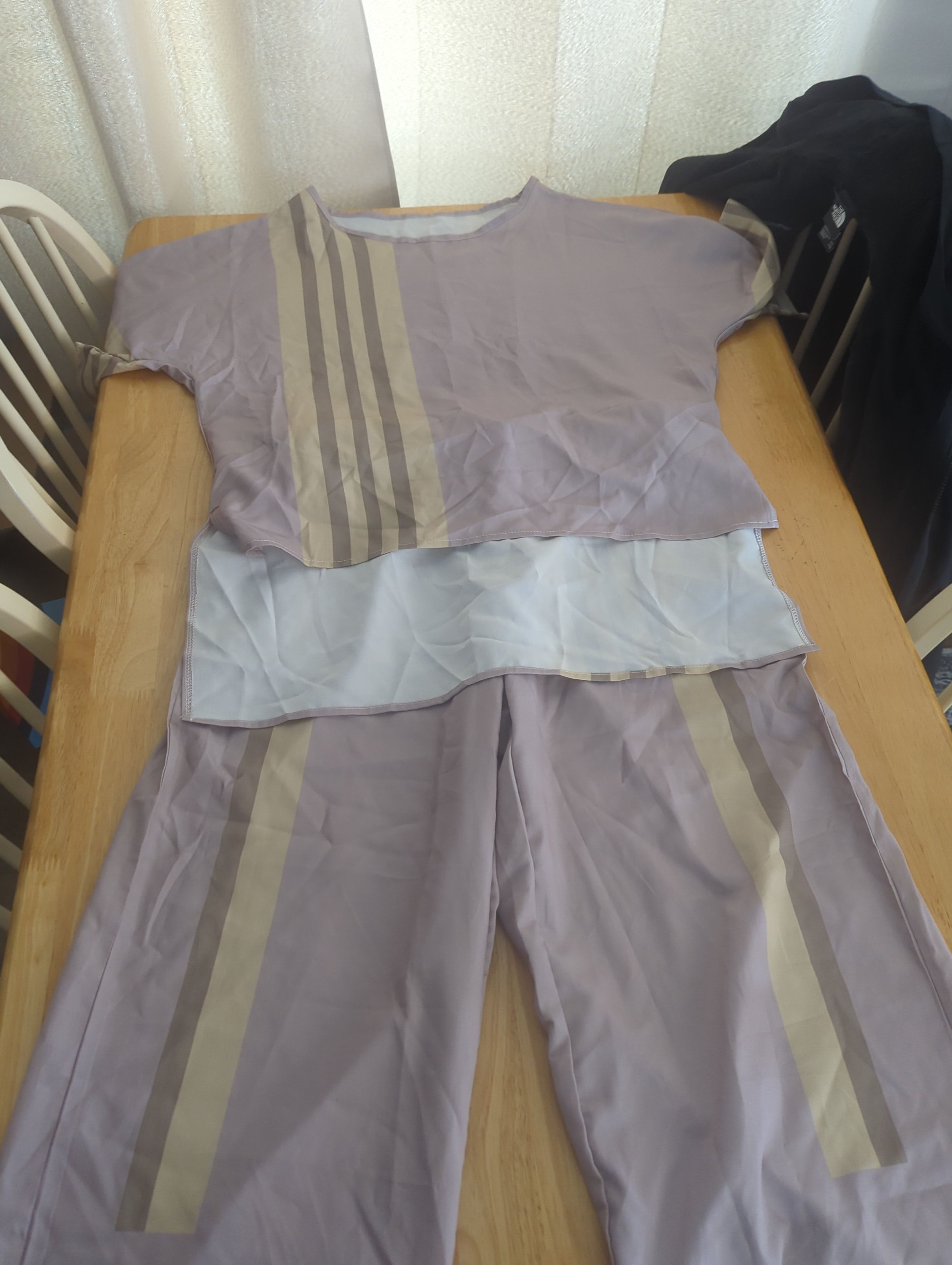 Women's Striped Two Piece Lounge Set