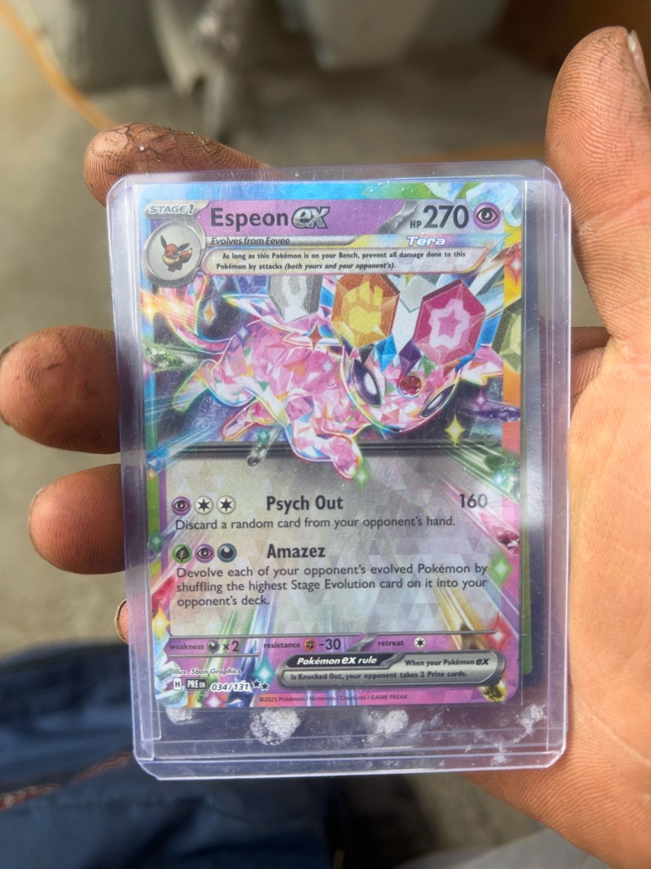 Pokemon Espeon EX #034 Prismatic Evolutions Card