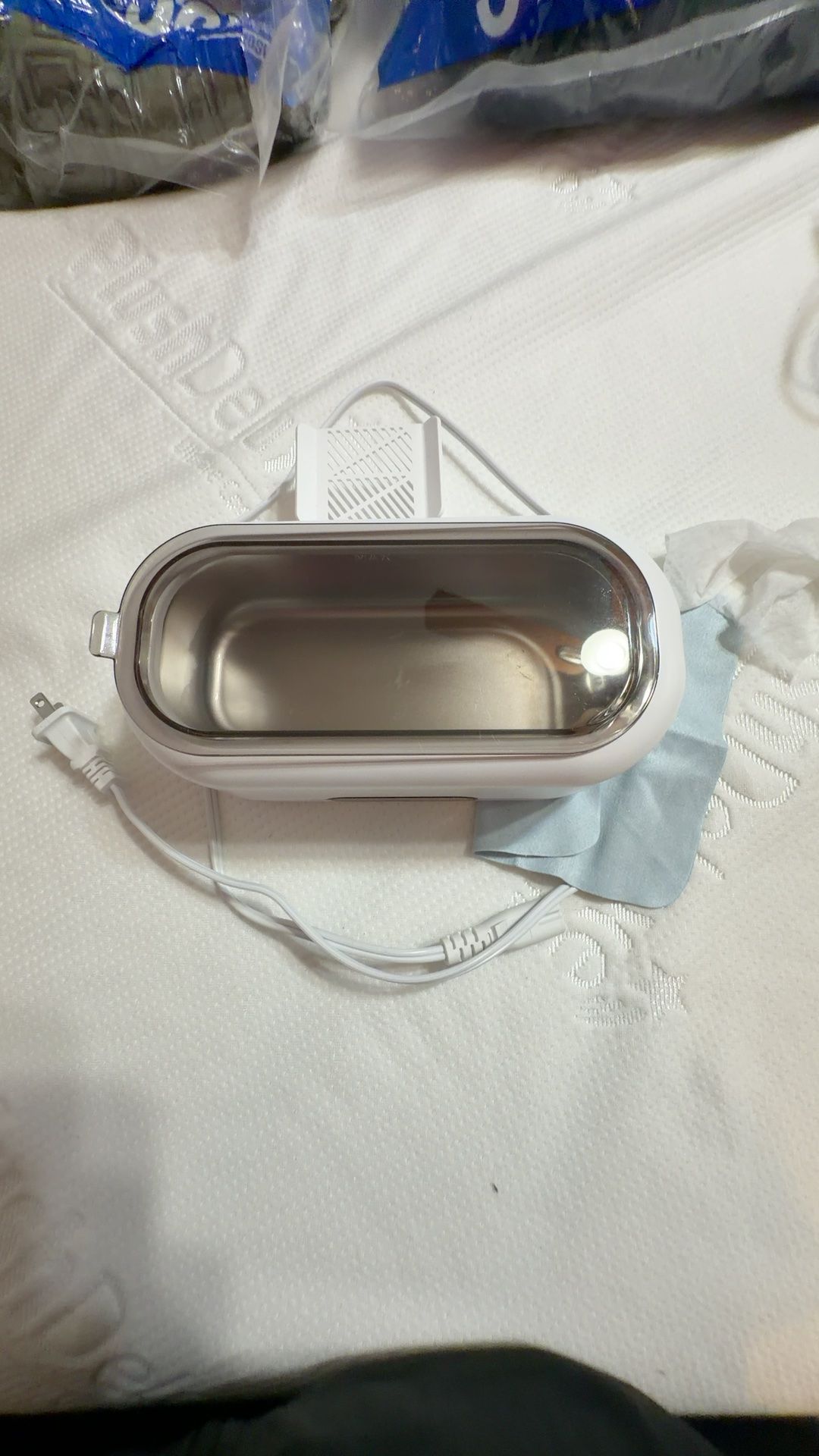 Ultrasonic Jewelry Cleaner 350ml 48kHz Portable