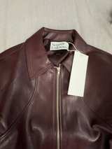 Ennio Faux-Leather Bomber Jacket Mahogany - Image 1
