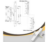 Aluminum Sliding Glass Patio Door White Handle Set WITHOUT Mortise Lock - Image 2