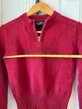 Ralph Lauren Red Quarter Zip Sweater LOOK AT MEASUREMENTS SMALL  - Image 8