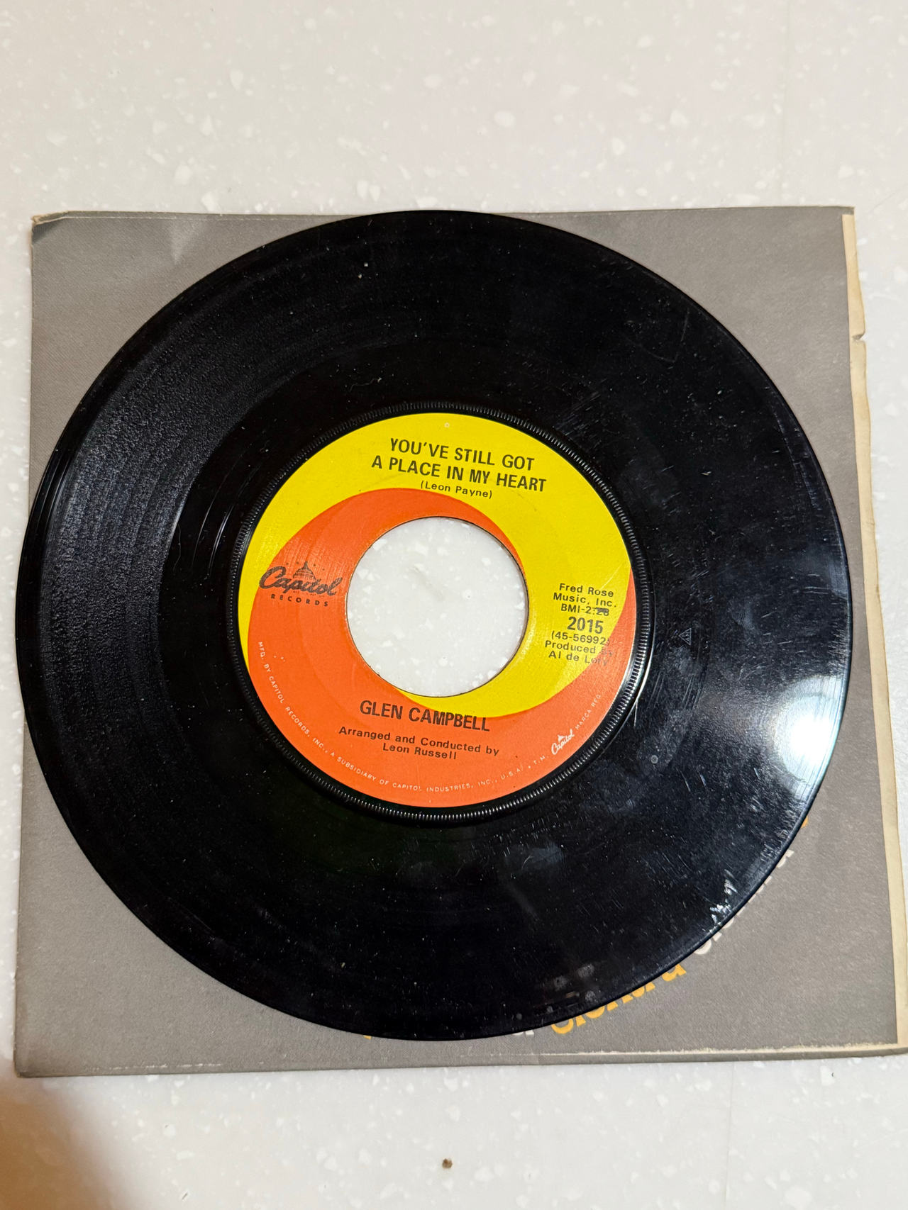 Glen Campbell - You've Still Got a Place in My Heart 7" Vinyl Single