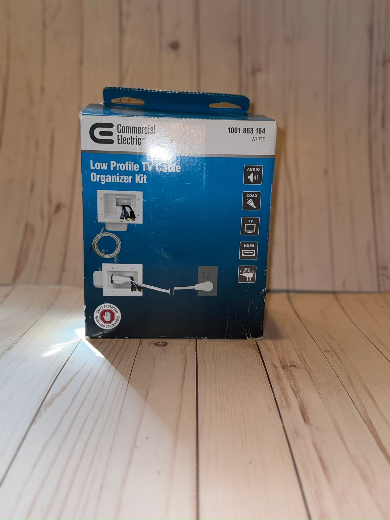 Commercial Electric Low Profile TV Cable Organizer Kit