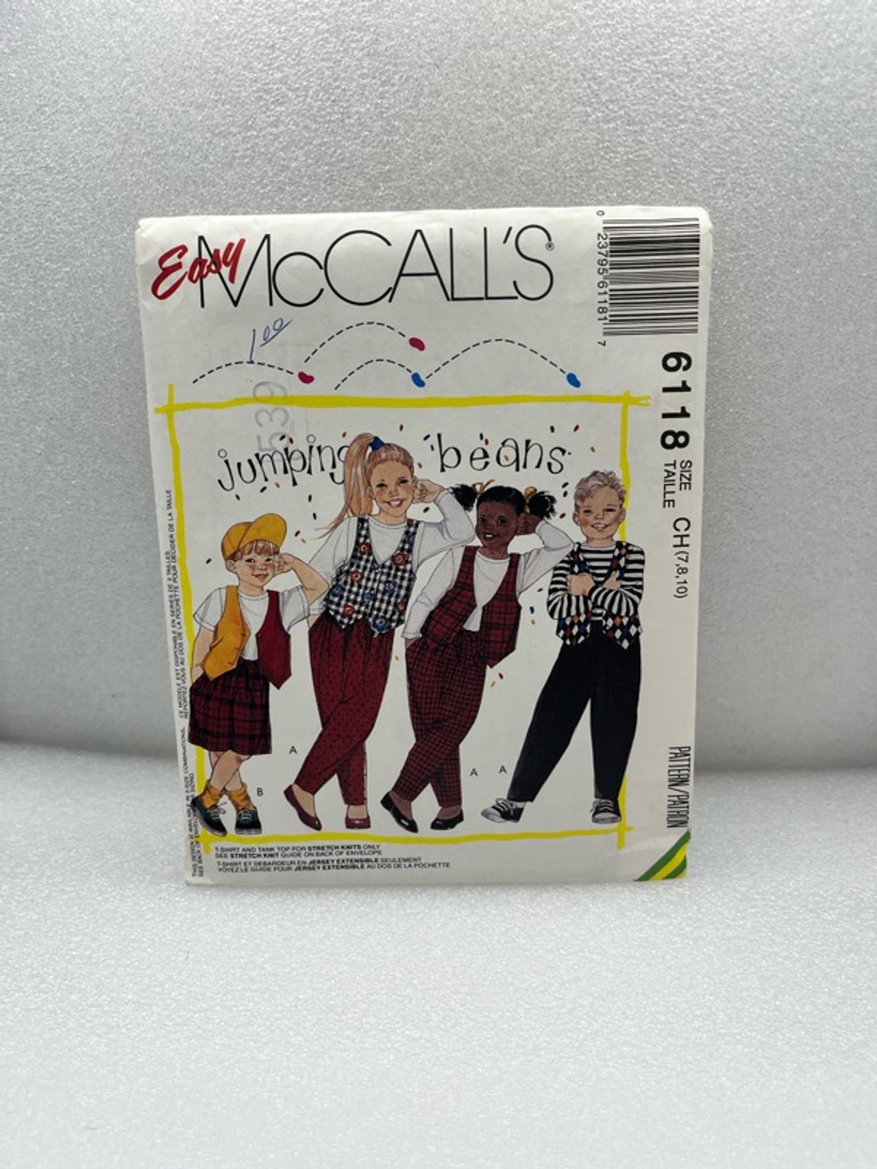 McCall's 6129 Girls Jumpsuit Romper Sewing Pattern