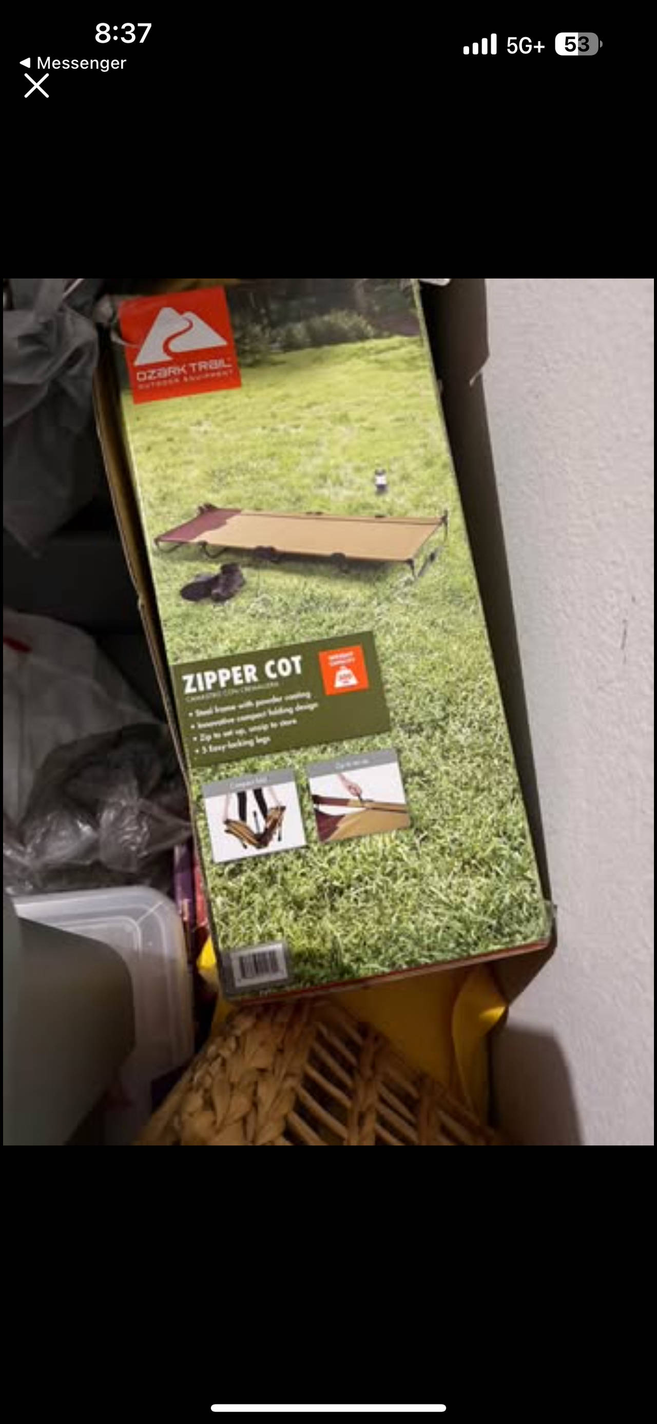 Ozark Trail Zipper Cot