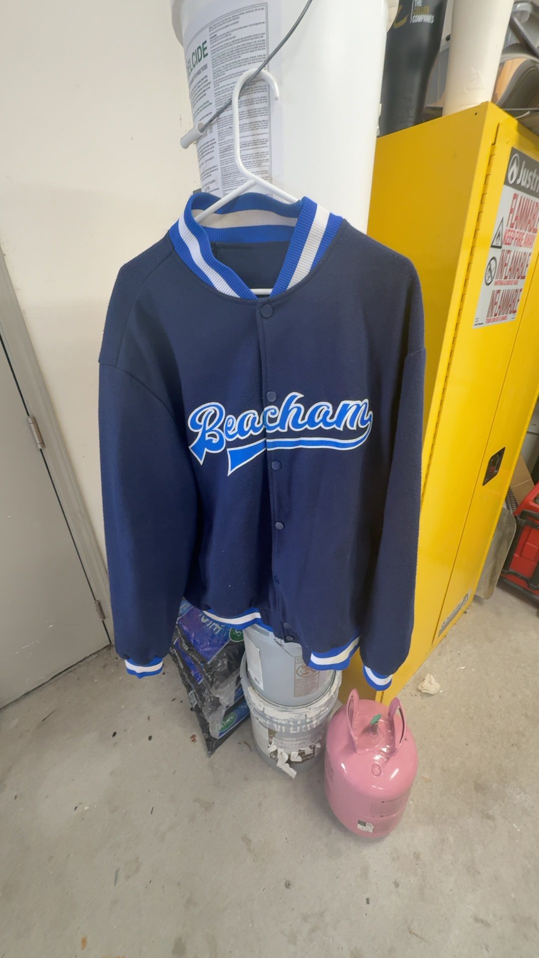 Custom Varsity Jacket Black Royal-White