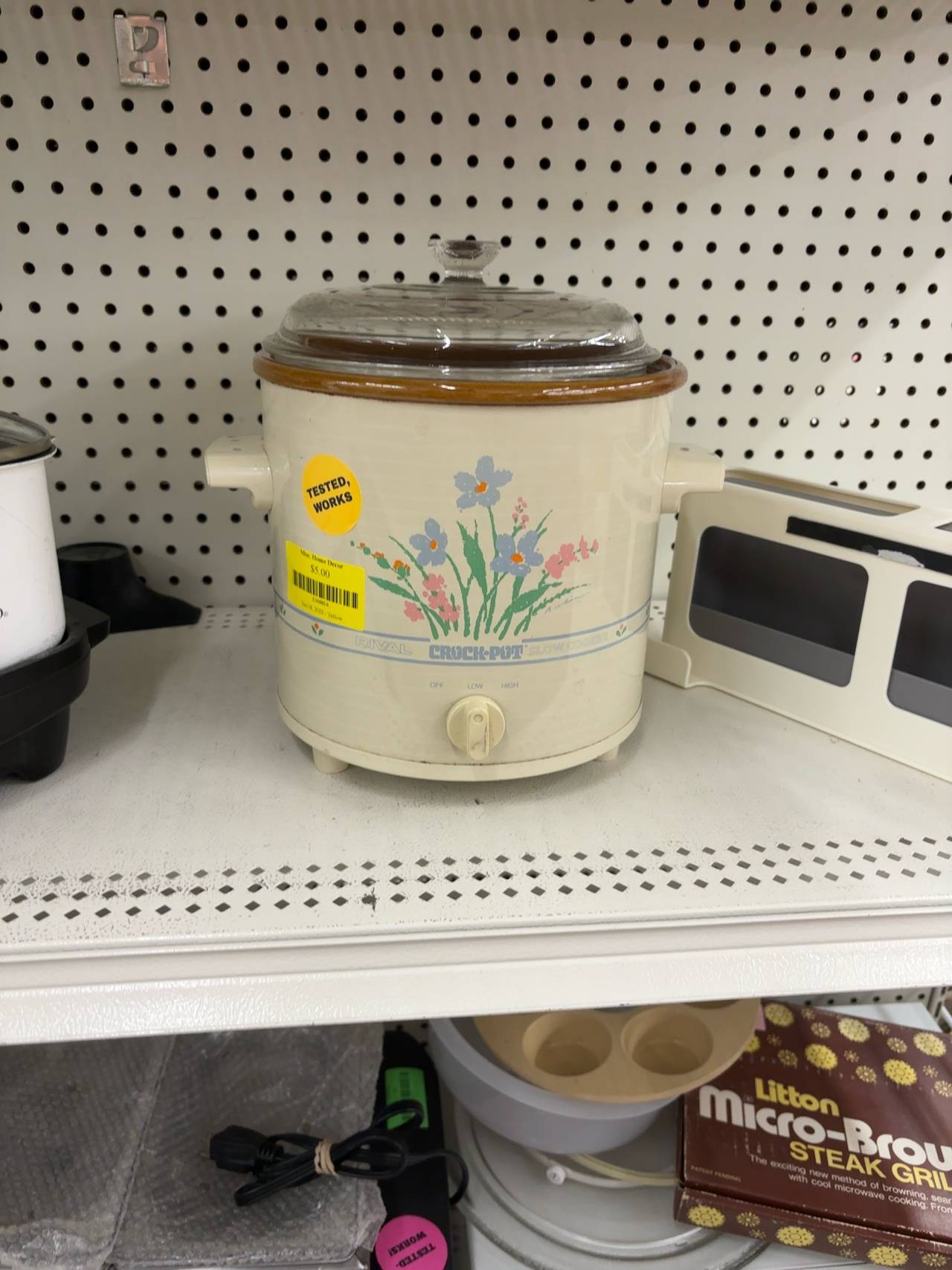 Rival Crock-Pot 3.5 Qt Floral Stoneware
