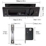 6.3” Privacy Pocket Door Lock Hardware,Invisible Door Handle WITHOUT Keys - Image 2
