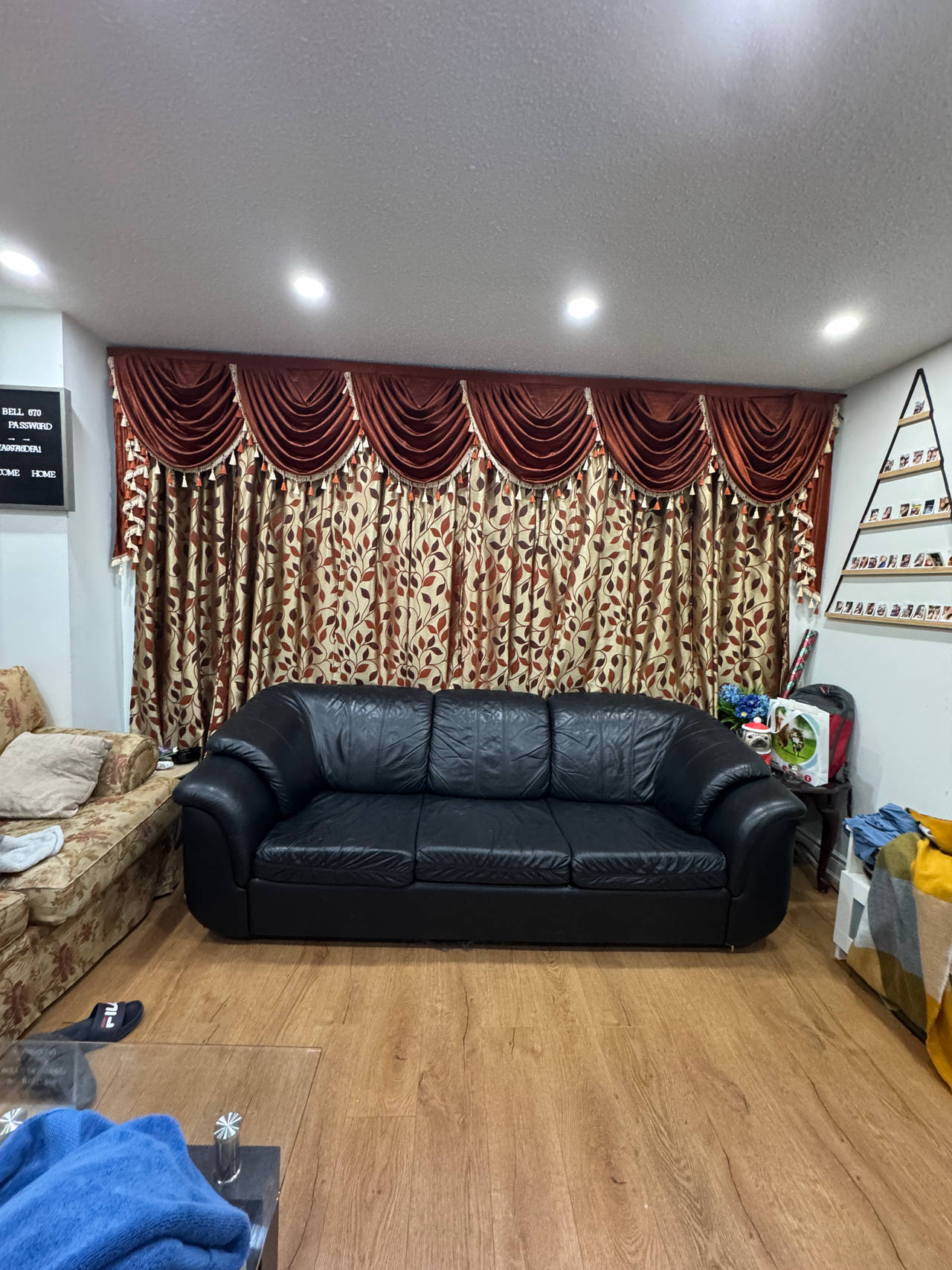 Black Leather Sofa