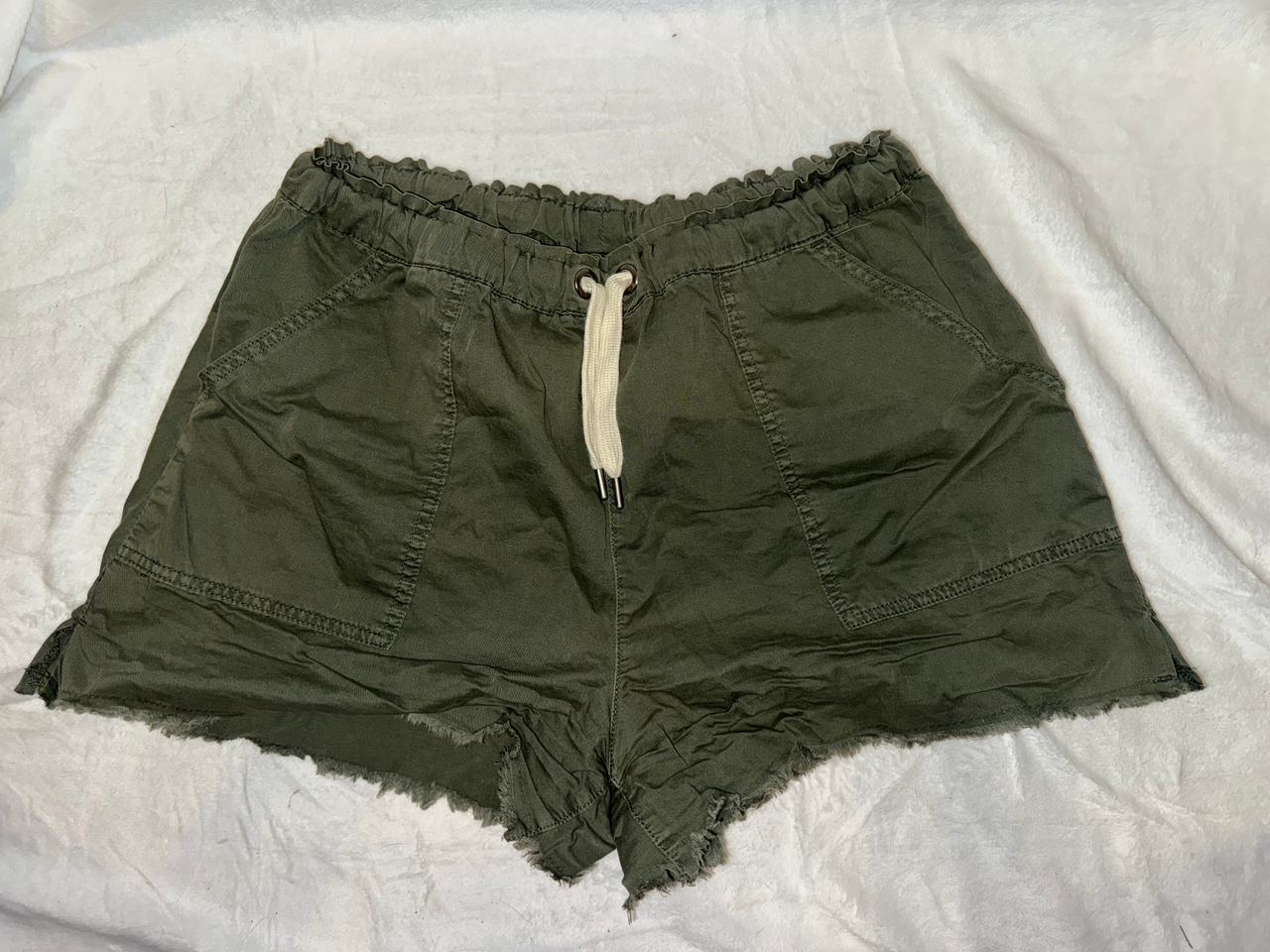 Women's Olive Green Drawstring Shorts