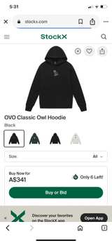 OVO Owl Hoodie octobers very own drake size small  - Image 5