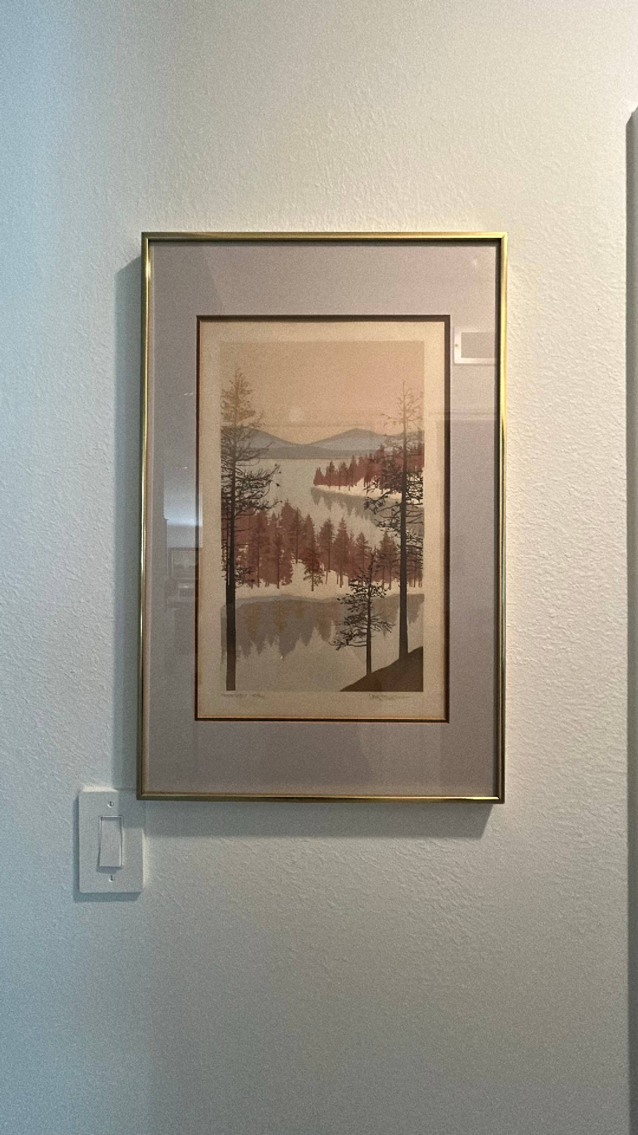 framed landscape art print