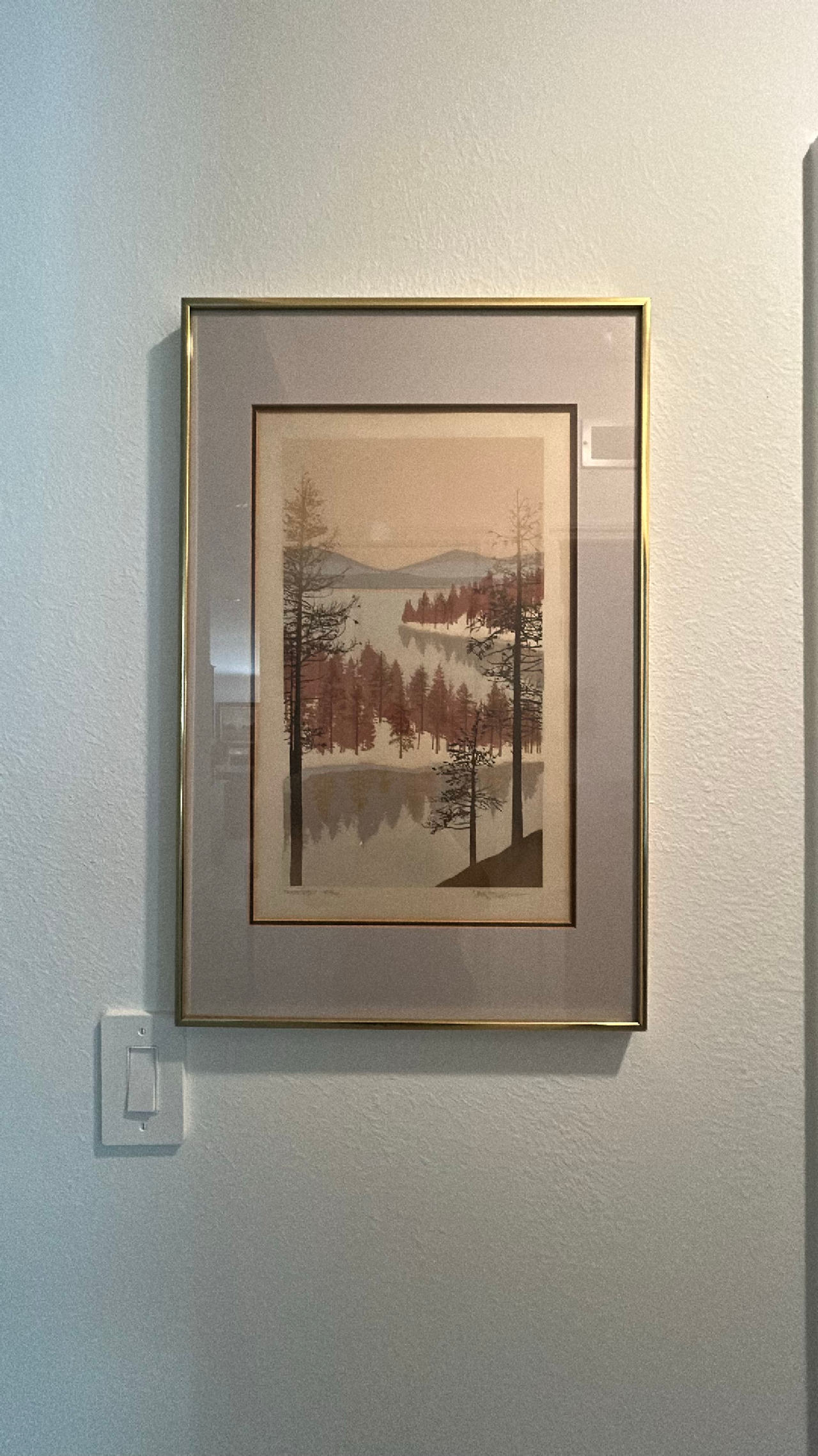 framed landscape art print