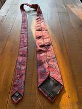 Ermenegildo Zegna Silk Necktie Red Blue Paisley - Image 6