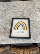 Be Kind Rainbow Framed Wall Sign - Image 1