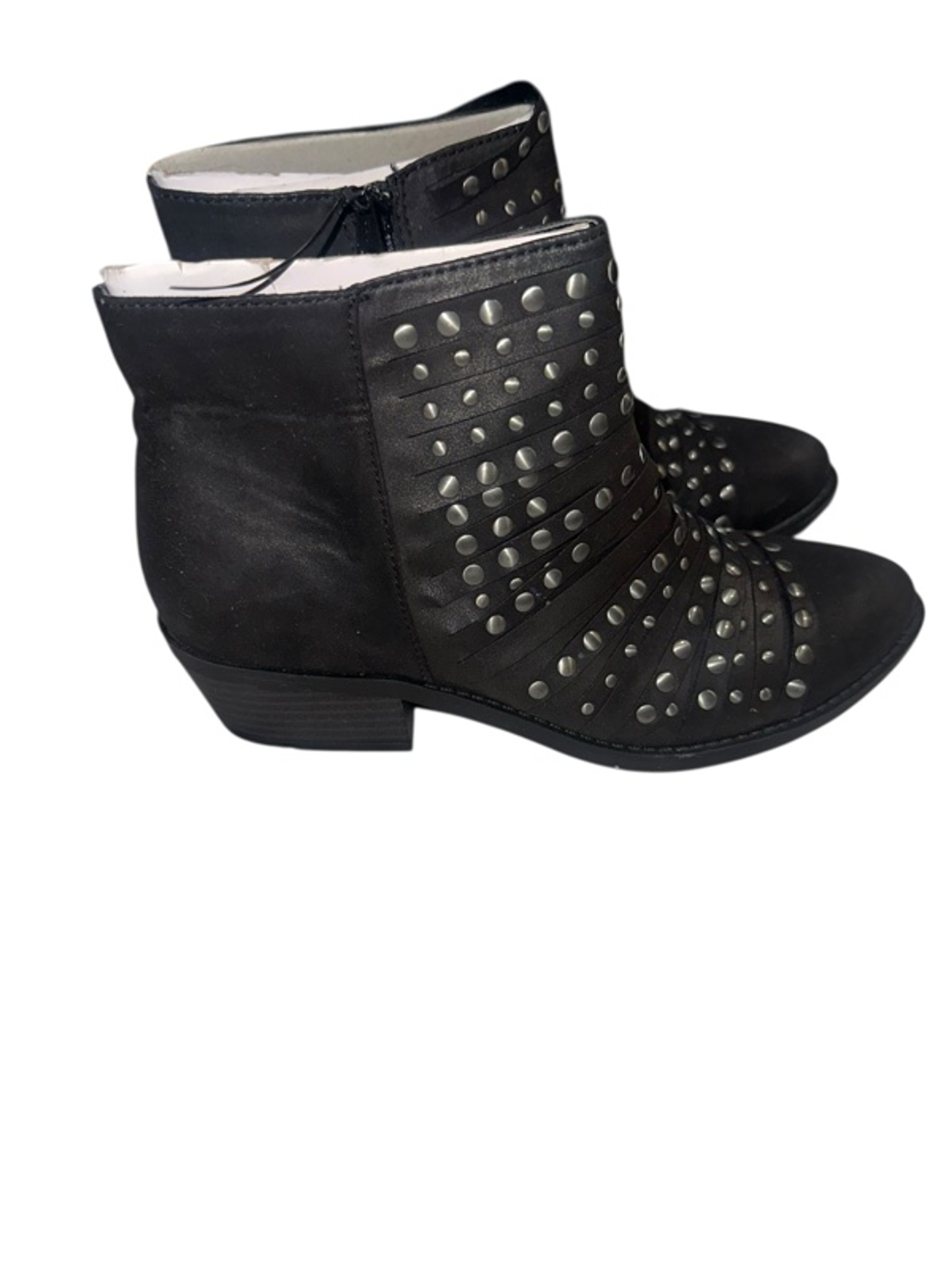 White Mountain Desire Studded Black Ankle Boots