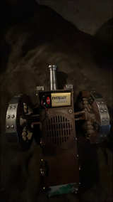Vintage Decorative Brass & Wood Cannon Radio - Image 3